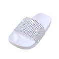 thumbnail image 2 of Xfvqtps Kids Girls Slide Sandals with Rhinestones Soft Sole Non-Slip Home Shower Waterproof PVC Sandals Comfortable Bathroom House Shoes, 2 of 7
