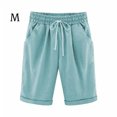 thumbnail image 1 of maytalsory Short Pants Elastic Waistband Loose Shorts Woman Summer Outfits, Light Green, M, 1 of 5