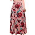 thumbnail image 2 of Summer Flower Dot Print Color Matching Long Sleeve High Waist Women Maxi Dress, 2 of 12