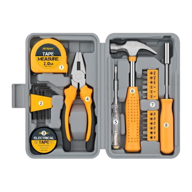24 Pieces Household Tool Set for Home Office Garage Repair Screwdriver Household Yellow