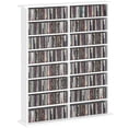 thumbnail image 1 of HOMCOM Armoire de Rangement Multimédia Étagère à DVD à 8 Niveaux avec Tablettes Ajustables Blanc, 1 of 10