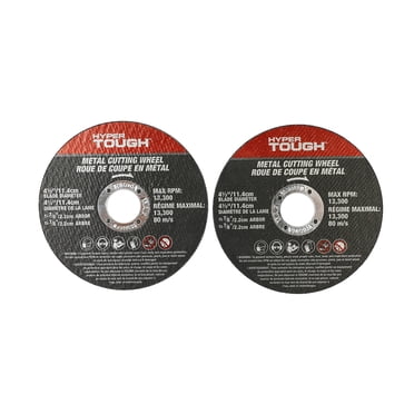 Hyper Tough 2-Pack Aluminum Oxide Metal Cutting Wheels,4-1/2 x 7/8-inch,Ultra Thin