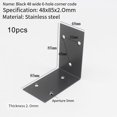 thumbnail image 1 of Support d'Angle Noir en Acier Inoxydable Support d'Angle Droit Pièce Noire, 1 of 6