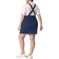 thumbnail image 3 of GRACE & GRANDEUR Robe à Bretelles Décontractée en Denim pour Femme Grande Taille à Bretelles Ajustables 3X Bleu, 3 of 8