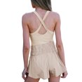 thumbnail image 3 of Fortune Robe de Tennis pour Femmes avec Shorts, Couleur Unie Sans Manches Bretelles Spaghetti Robes Athlétiques Robe de Golf d'Entraînement, 3 of 6
