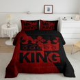 thumbnail image 1 of Erosebridal Romantic Crown Bedding Twin Comforter Set, Red Black Down Comforter, Couple Lover, Reversible 2 Pieces, 1 of 8