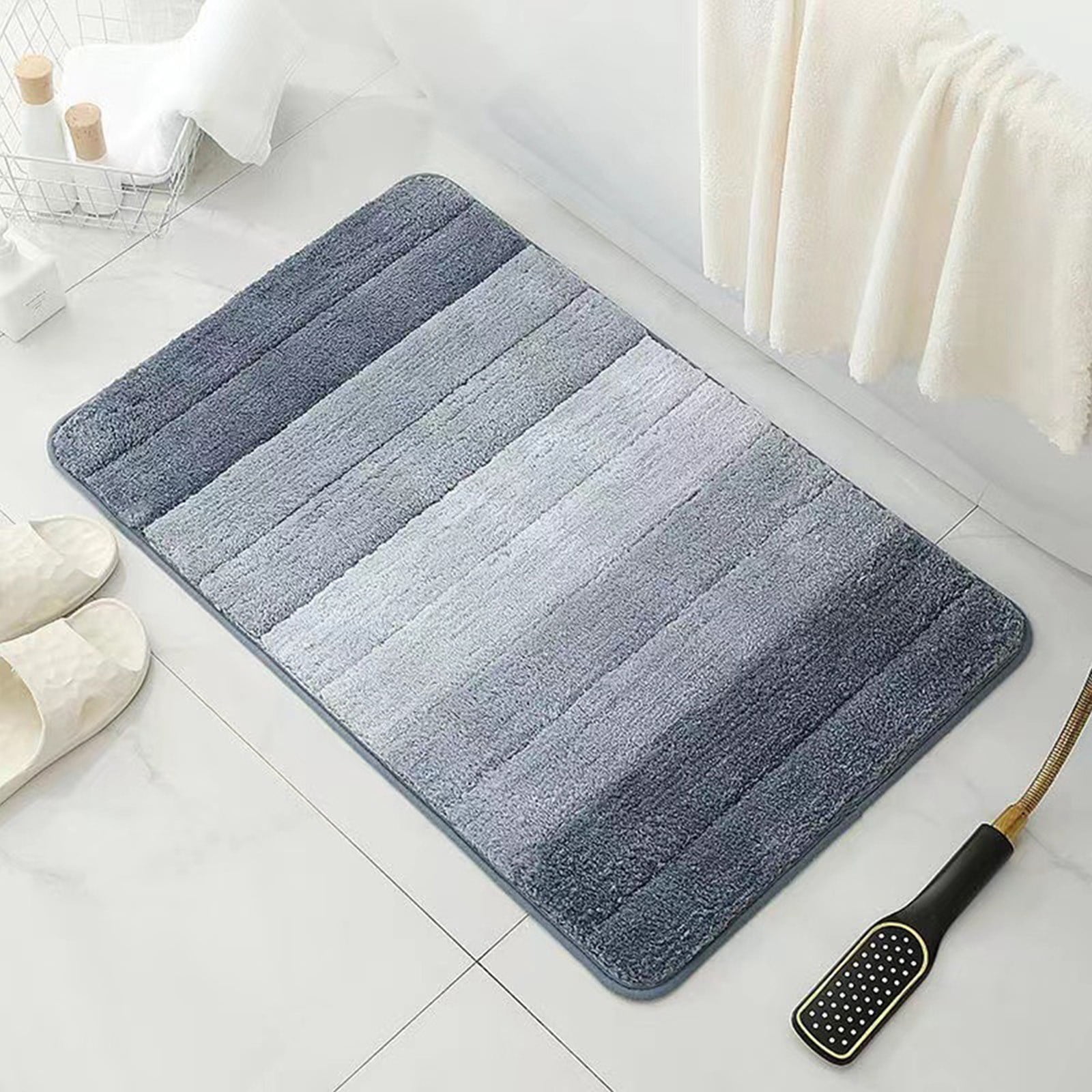 Foam Bath Mat Rug Soft Non Slip Absorbent Bathroom Rug, Machine Washable Quick Dry Comfortable Bath Mat Carpet For Tub, Shower Or Bathroom Floor, Soft Durable Anti Skid