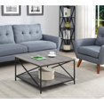 thumbnail image 2 of Convenience Concepts Tucson Table Basse Carrée en Métal Noir, Fini Bois Gris, 2 of 4