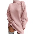 thumbnail image 4 of Femmes Casual Pull Robe de l'Épaule à Manches Longues Sangle en Vrac Pari Midi Robe, 4 of 5