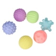 thumbnail image 4 of Baby Sensory Ball, Elastic Funny Soft Textured Ball Set 6pcs Portable  For Toddler For Home Multicolor,Warm Color, 4 of 8
