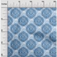 thumbnail image 2 of oneOone Silk Tabby Medium Blue Fabric Asian Block Craft Projects Decor Fabric Printed By The Yard 42 Inch Wide, 2 of 4