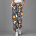 thumbnail image 2 of Nouveau Pantalon Décontracté Mode Impression 3D pour Femmes Taille Haute à Cordon, 2 of 4