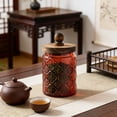 thumbnail image 4 of Linnome Colored Glass Storage Jar 700ml Sealed Airtight for Kitchen Snacks Tea Food Container 3.74x6.89in Z2-Red, 4 of 6