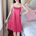 thumbnail image 2 of Dealovy Nuisettes pour Femmes à Bretelles Spaghetti Sans Manches Robe de Nuit Douce et Confortable Tenue de Nuit Courte Robe de Nuit Débardeur, 2 of 6