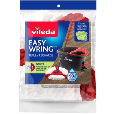 Vileda EasyWring Spin Mop Power Mop Head Replacement, 2-in-1 Microfibre, Reusable Mop Head