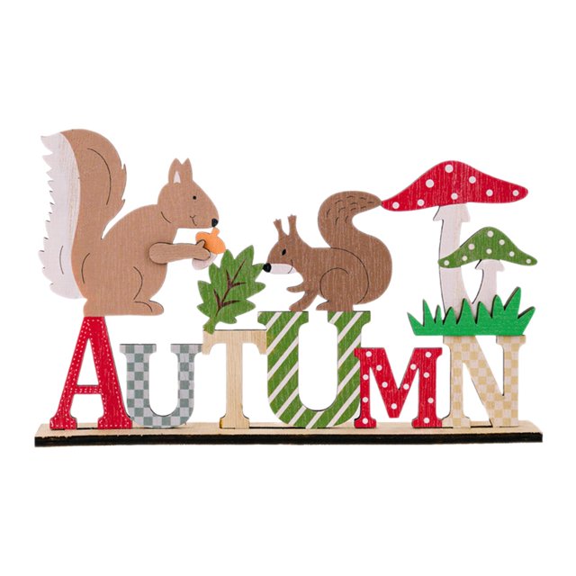 jifeng Autumn Farmhouse Table Sign Wooden Fall Table Decor for Desk Farmhouse Shelf