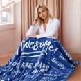 thumbnail image 4 of Men Blanket Get Well Gifts for Men - You are Awesome 50" x 60" Soft Throw Blanket - Inspirational Gift for Him Thinking of You Friendship Feel Better After Surgery Gifts, 4 of 6