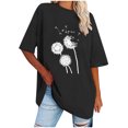 thumbnail image 1 of Blouses pour Femmes T-Shirt Décontracté à Col Rond Imprimé pour Femmes Haut Ample à Manches Courtes Blouse, 1 of 1
