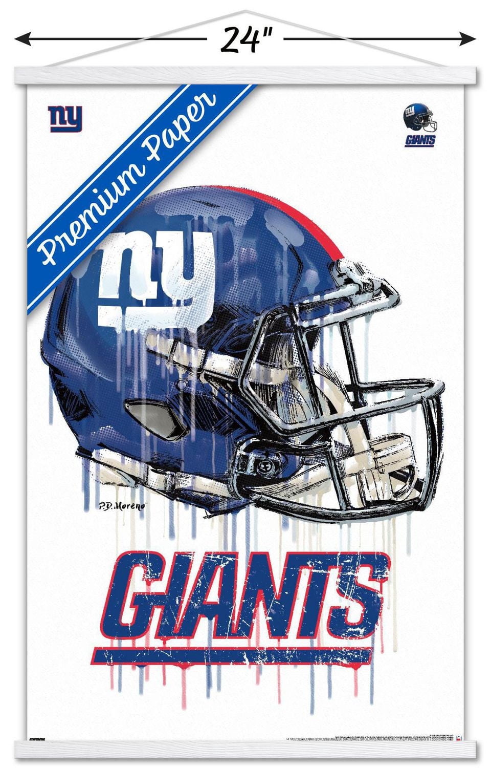 NFL New York Giants - Drip Helmet 20 Wall Poster