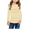 thumbnail image 1 of RXIRUCGD Chemises à Manches Longues pour Filles, Col Rond Mignon, Blouses Décontractées Élégantes, Jaune, Taille : 4 Ans, 1 of 6