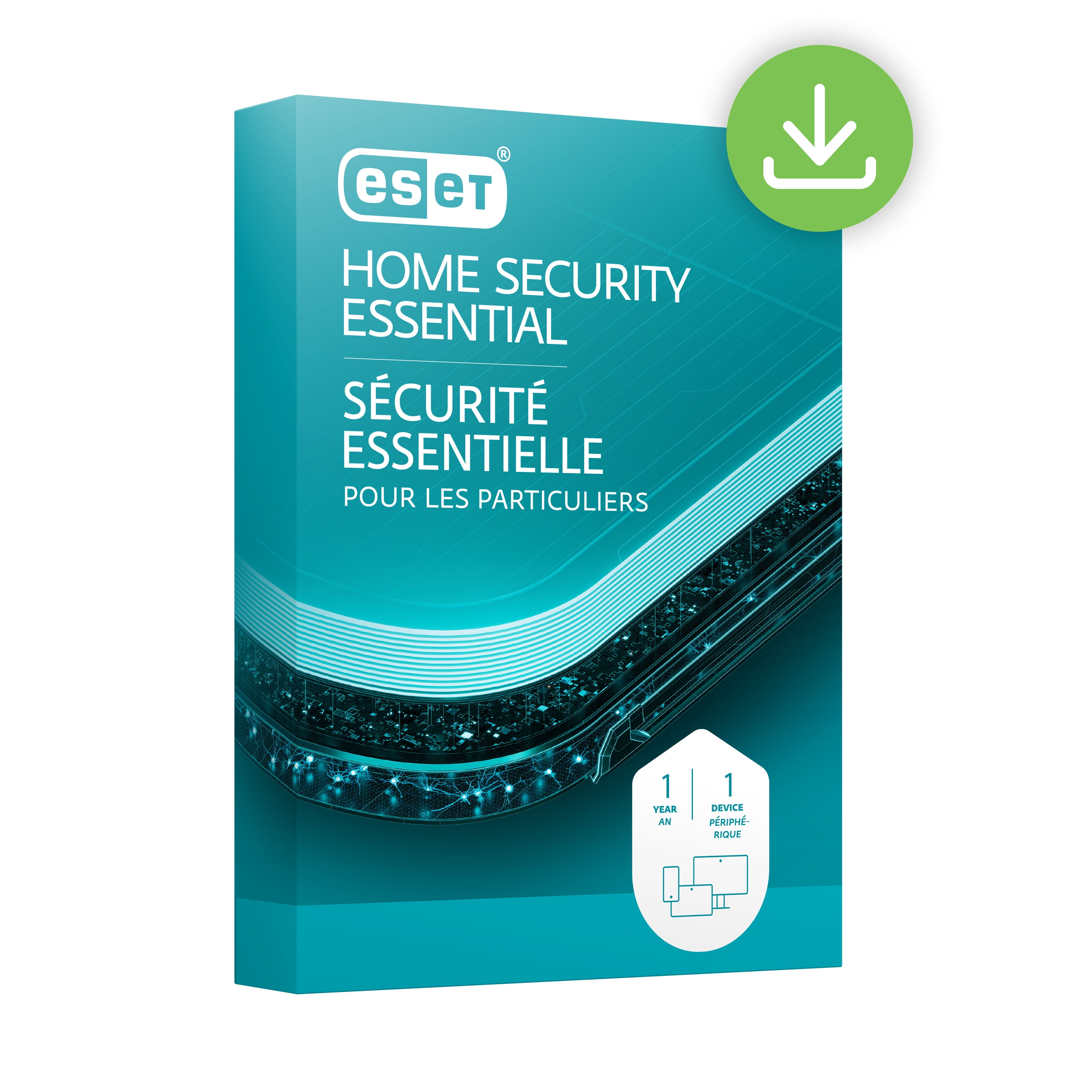 Microsoft 365 Personal 12-mos + ESET Home Security Essential 1-Device 1-Year [Digital Download]