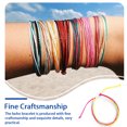 thumbnail image 3 of Braided Bracelet Adjustable Chic Multicolor Aesthetic Jewelry Drawstring Handcrafted Hand Rope Women Accessories for Teen Girls Purple+Yellow, 3 of 9