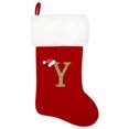 thumbnail image 1 of SUTENGDA 20 Inches Monogram Christmas Stockings Red Velvet with White Super Soft Plush Cuff Embroidered Xmas Stockings Classic Personalized Stocking Decorations for Family Holiday Season, 1 of 5