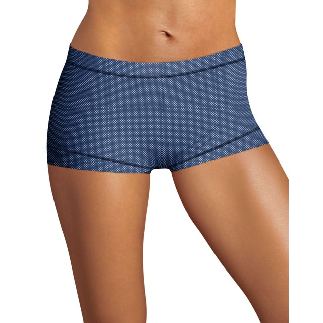 Maidenform Shorty en Coton Ajusté pour Femmes, P/5, Eclipse Micro Dot