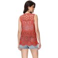 thumbnail image 3 of Women's Floral Crochet Lace Trim Open Front Cardigan, 3 of 5