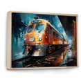thumbnail image 2 of Designart Large Train framed wall Art, Train Dynamic composition , train framed wall art decor, Multi-Color Modern Natural framed wall art, 44x34 inches Natural brown color Frame, 2 of 5