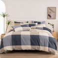 thumbnail image 1 of Plaid Duvet Cover King, 3 Pieces Reversible Cotton Plaid Bedding Set, Vintage Style Checkered Pattern King Duvet Cover Set Plaid, with Zipper Closure, Luxury Soft Breathable Comfy (Plaid, King), 1 of 5