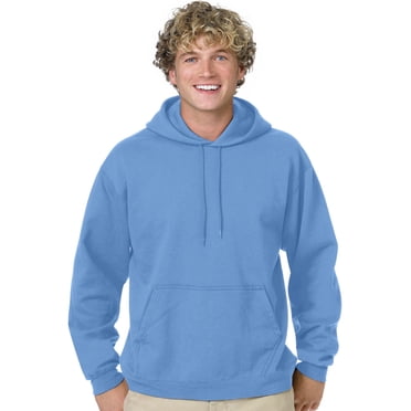 Hanes Mens ComfortBlend EcoSmart Pullover Hoodie Sweatshirt, S, Carolina Blue