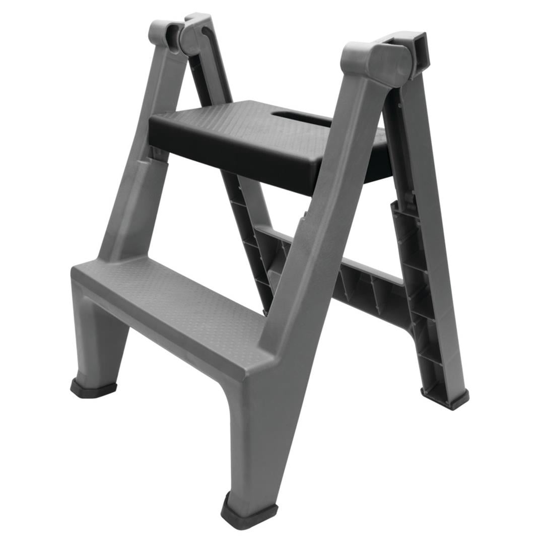 Performance Tool Utility Ladder W85040 Multi-Purpose; Folding Step Style; 24-1/2 Inch Height; 2 Steps; 300 Pounds; 14-1/2 Inch Width; Heavy Duty Polystyrene