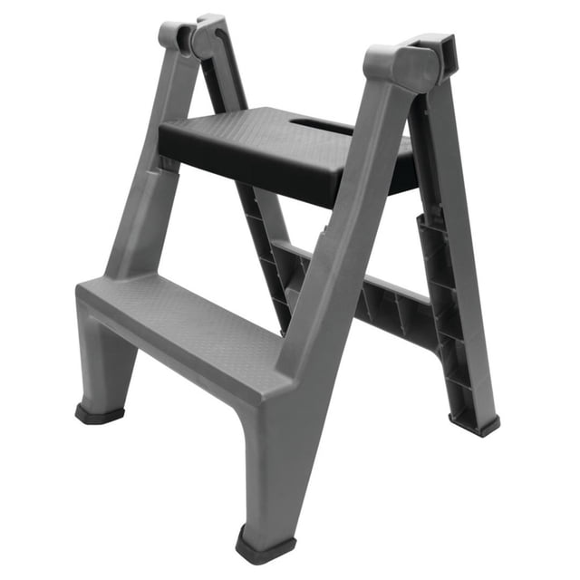 Performance Tool Utility Ladder W85040 Multi-Purpose; Folding Step Style; 24-1/2 Inch Height; 2 Steps; 300 Pounds; 14-1/2 Inch Width; Heavy Duty Polystyrene