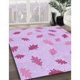 thumbnail image 3 of Ahgly Company Tapis d'Intérieur Lavable à la Machine, Carré, Transitionnel, Orchidée Violet, Tapis de Zone, 3 Pieds Carré, 3 of 7