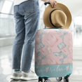 thumbnail image 2 of Travel Luggage Cover Suitcase Protector Fits 18-32 Inch Luggage Wheel Covers Patterned Travel Related Items Flower Luggage Protector Elastic Luggage Anti-scratch Suitcase Cover M, 2 of 5