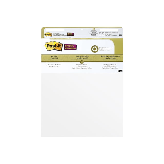Post-it 559RP Tapis de Chevalet Super Collant Recyclé Post-it (2 Tapis de 30 Feuilles)