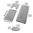 thumbnail image 3 of 4-Piece Memory Foam Bathroom Rug Set with Non-Slip Backing - Includes Bath Mat, Toilet Mat, U-Shaped Contour Rug & Lid Cover - Super Soft Absorbent Machine Washable Mats for Bathroom Floor, 3 of 7