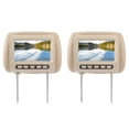 thumbnail image 3 of 2pcs Universal 7 in HD Car Headrest LCD Video Player Wireless Control MP5 Display Brown, 3 of 9