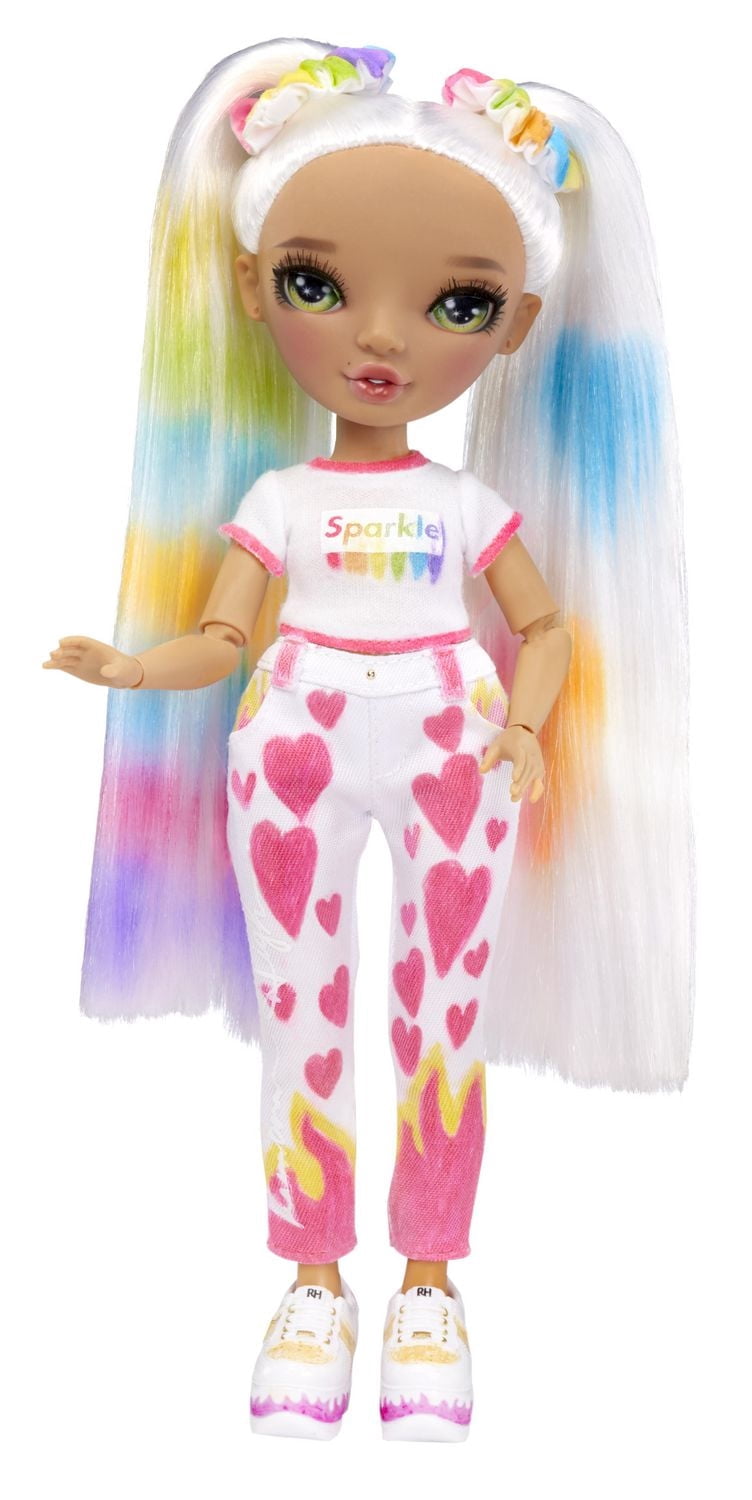 Poupée-mannequin artistique Rainbow High Color & Create avec yeux verts