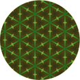 thumbnail image 1 of Ahgly Tapis Rond Lavable en Machine Intérieur Transitionnel Rouge Nuit, 8 Pieds Rond, 1 of 7