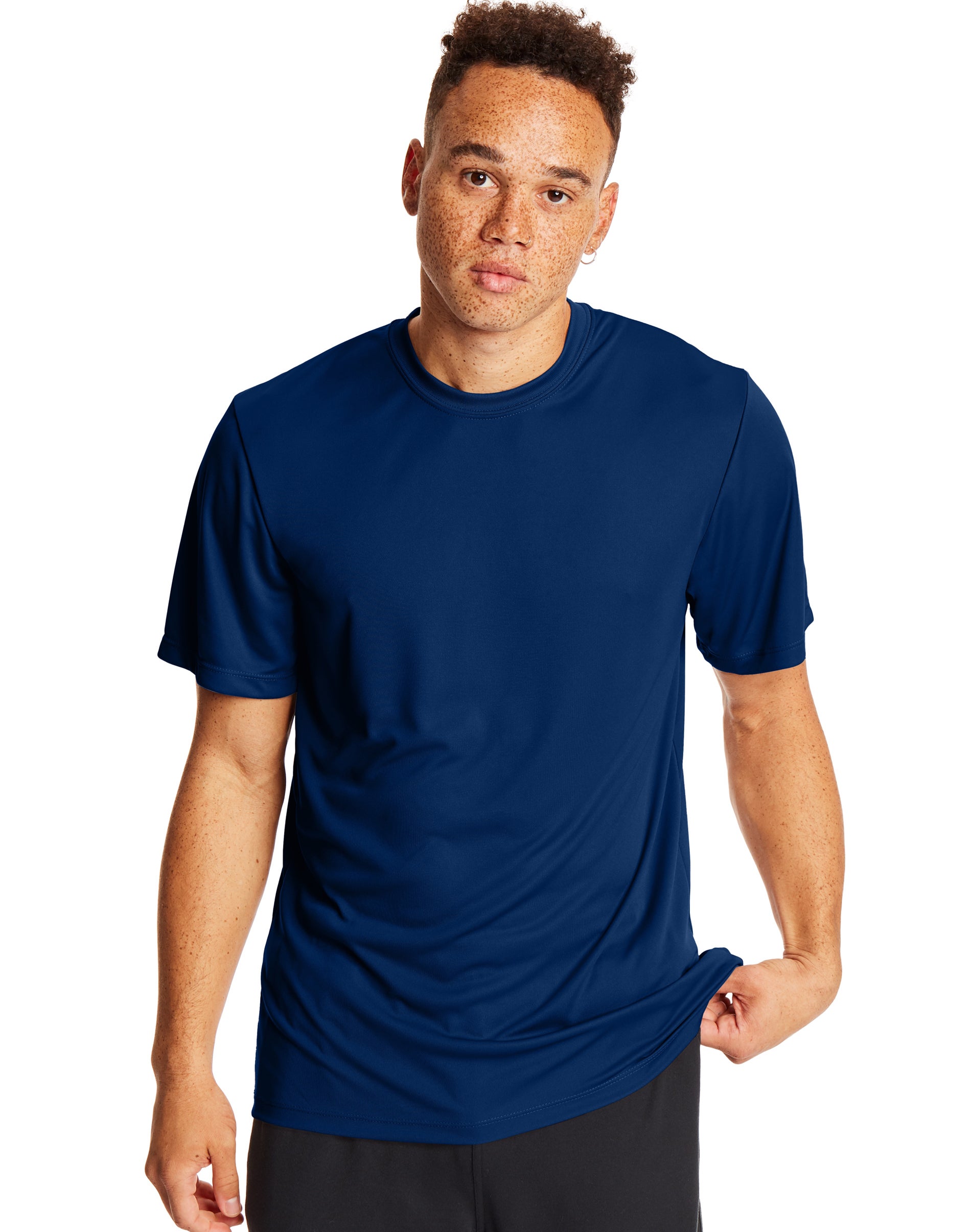 Hanes Mens Sport Cool DRI Performance Tee 2-Pack, XL, Deep Royal