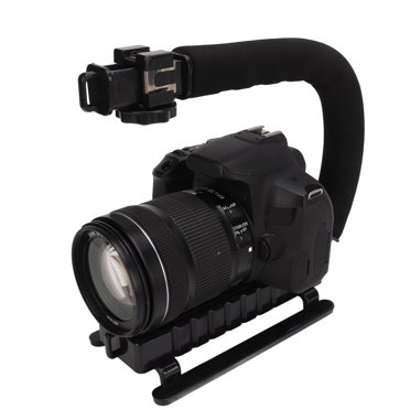 Spptty PULUZ U C Forme Action Vidéo Stabilisation Poignée ABS Éponge Noir Photographie à Main Accoessory pour Micro Films, Porte-Caméra Portable, Poignée de Stabilisation Action Caméra