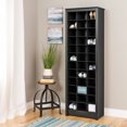 thumbnail image 3 of Prepac Space-Saving Black Shoe Storage Cabinet, 3 of 7