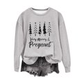 thumbnail image 2 of EGNMCR Chandail en Molleton de Noël Col Rond Imprimé Ample Manches Longues Sans Capuche, 2 of 4