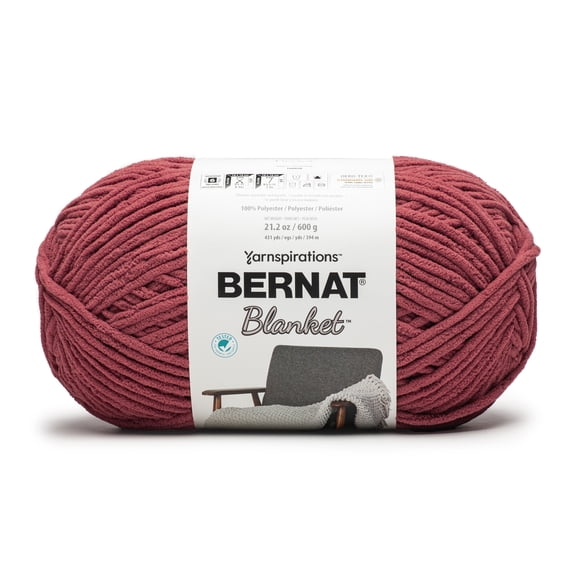 Bernat® Blanket™ #6 Super Bulky Polyester Yarn, Merlot 21.2oz/600g 431 Yards