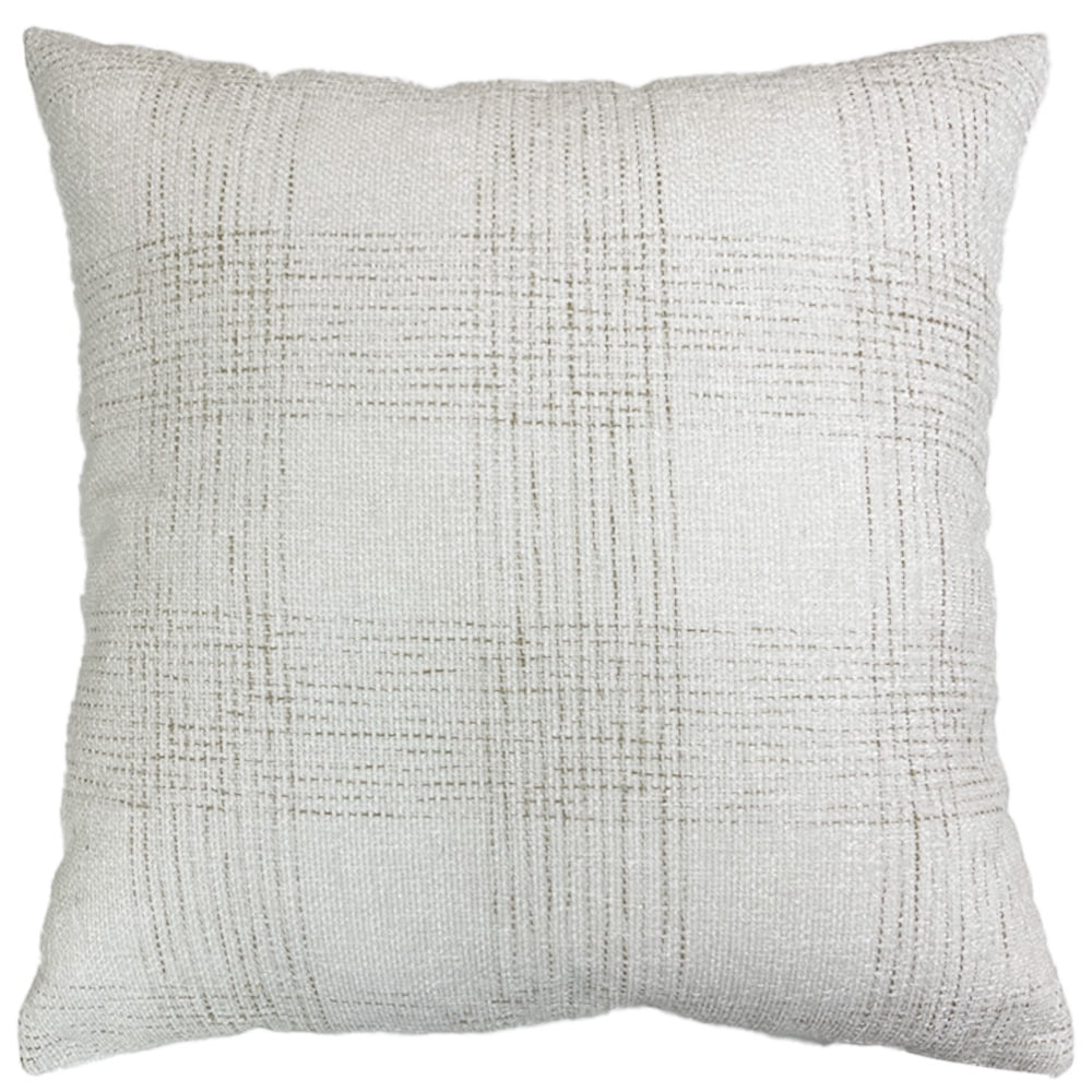 Coussin décoratif Mainstays, Shadow Plaid, 18 x 18 po, beige