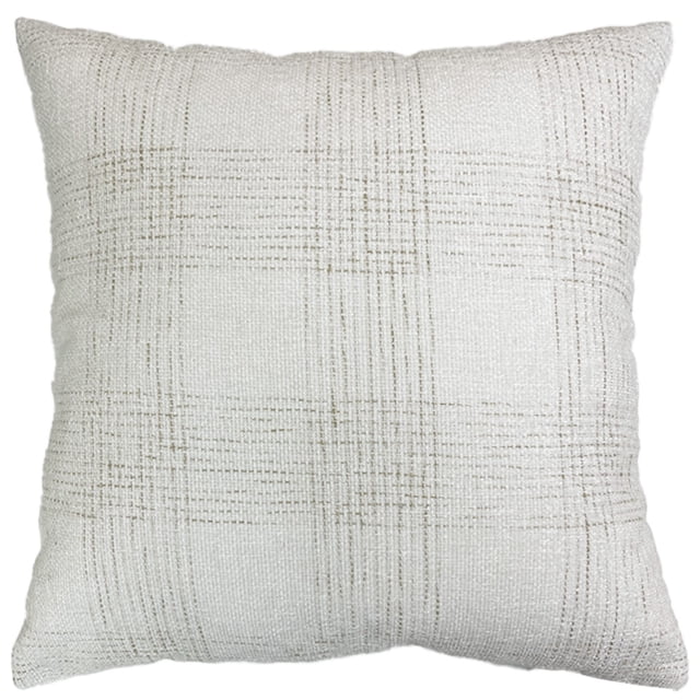 Mainstays Decorative Cushion, Shadow Plaid, 18x18 in, Beige