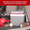 thumbnail image 2 of Koolatron 12V Electric Cooler 24L (26 qt), Self-Locking Handle, Gray/Red, 2 of 6