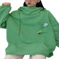 thumbnail image 3 of Frog Sweat à Capuche pour Femmes Saint-Valentin Pull à Fermeture Éclair Dessin Animé Couple Vert TTTG, 3 of 6